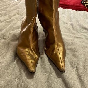 Bronze/gold booties size 10
